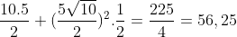 Geometria Plana Gif.latex?\frac{10.5}{2} + (\frac{5\sqrt{10}}{2})^{2} 